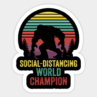 Bigfoot Real Social Distancing World Champion Sticker